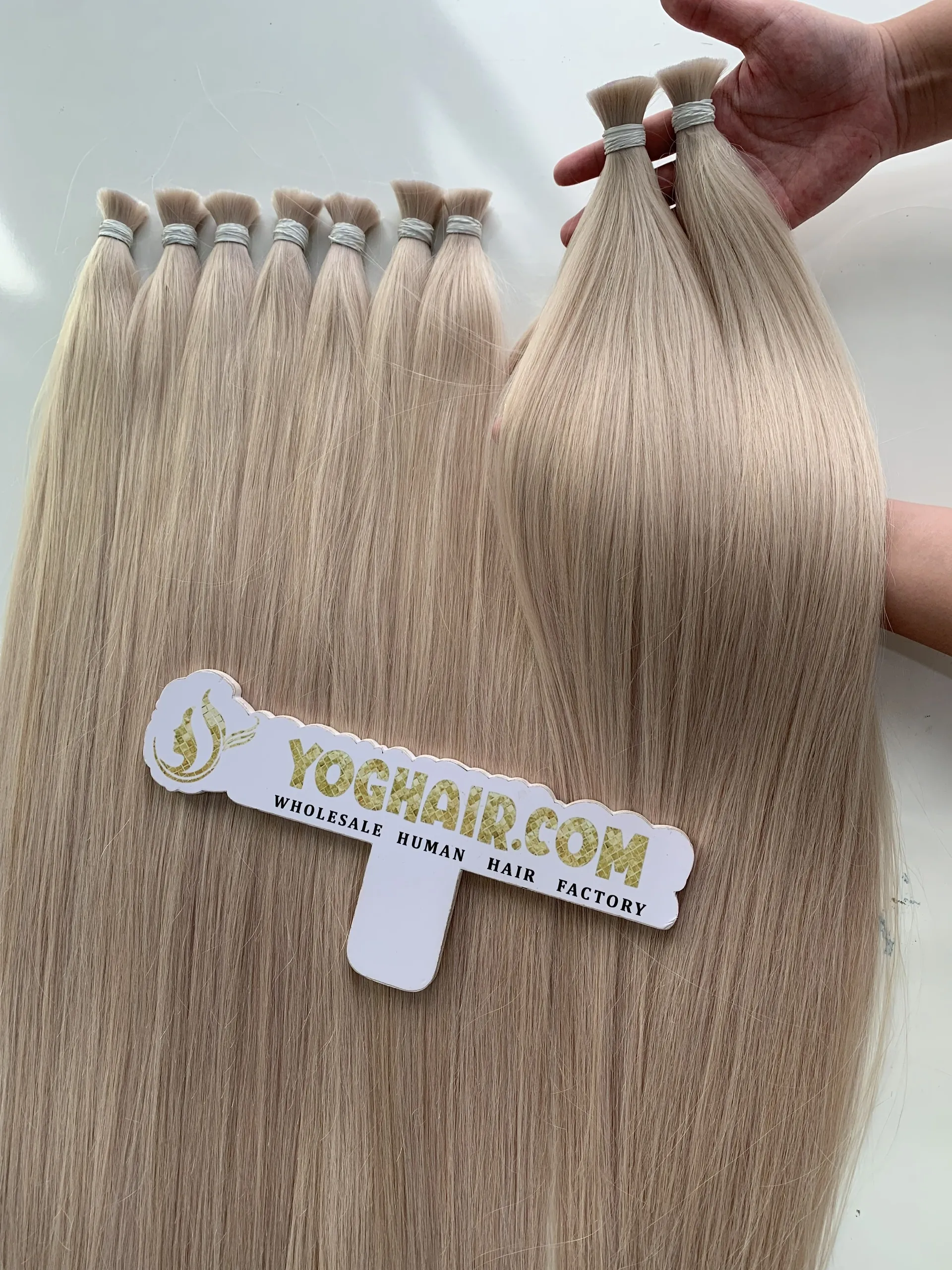 Natural Straight Hair Bulk Hair Blonde Color Raw Vietnamese Hair