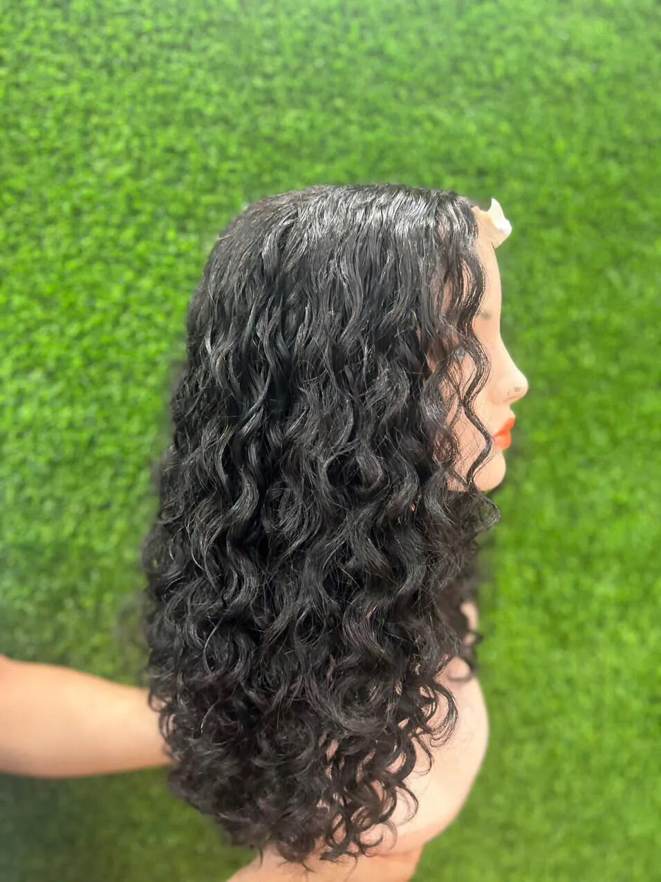 Human Hair Wigs Pixie Curly Natural Color Vietnamese Hair