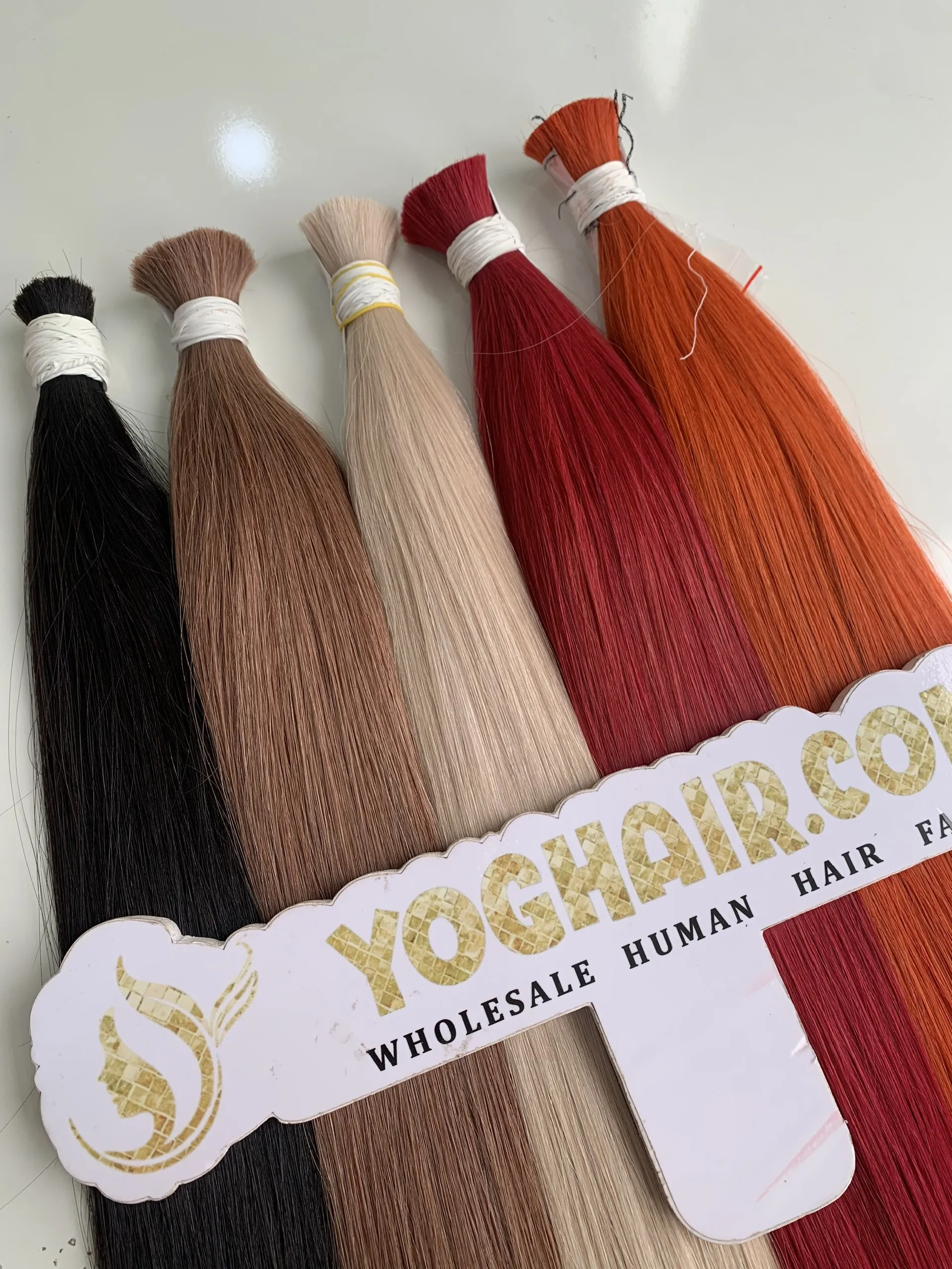 Natural Straight Hair Bulk Hair Red Color Wholesale Price Premium Quality