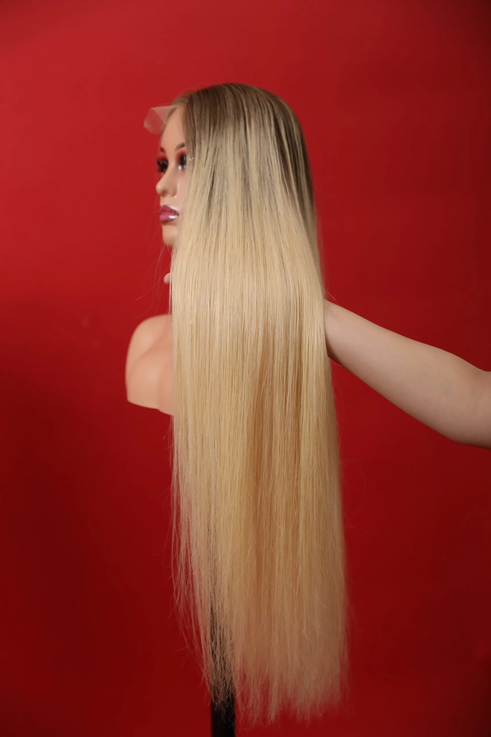 Vietnam Hair Wig Closure 2x6 Ombre Blonde Color Premium Quality