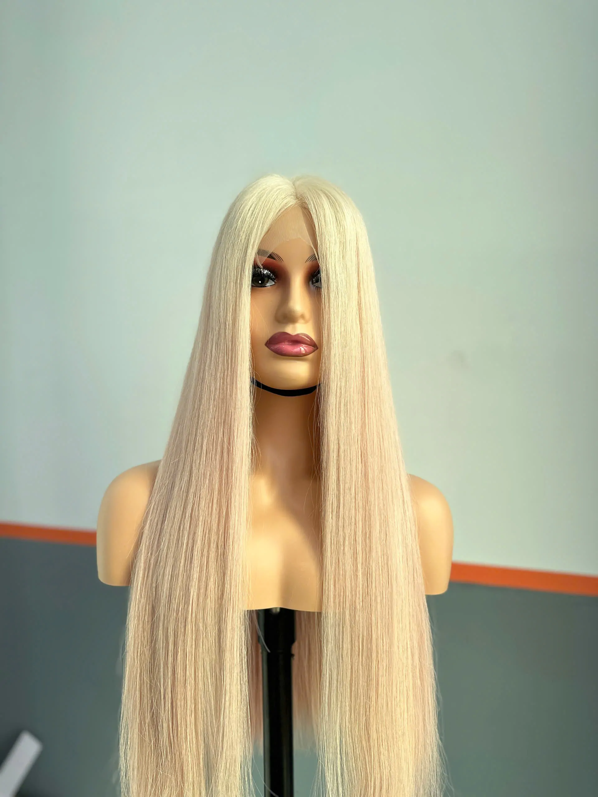 Vietnamese Hair High Quality Wig Closure Ombre Pink