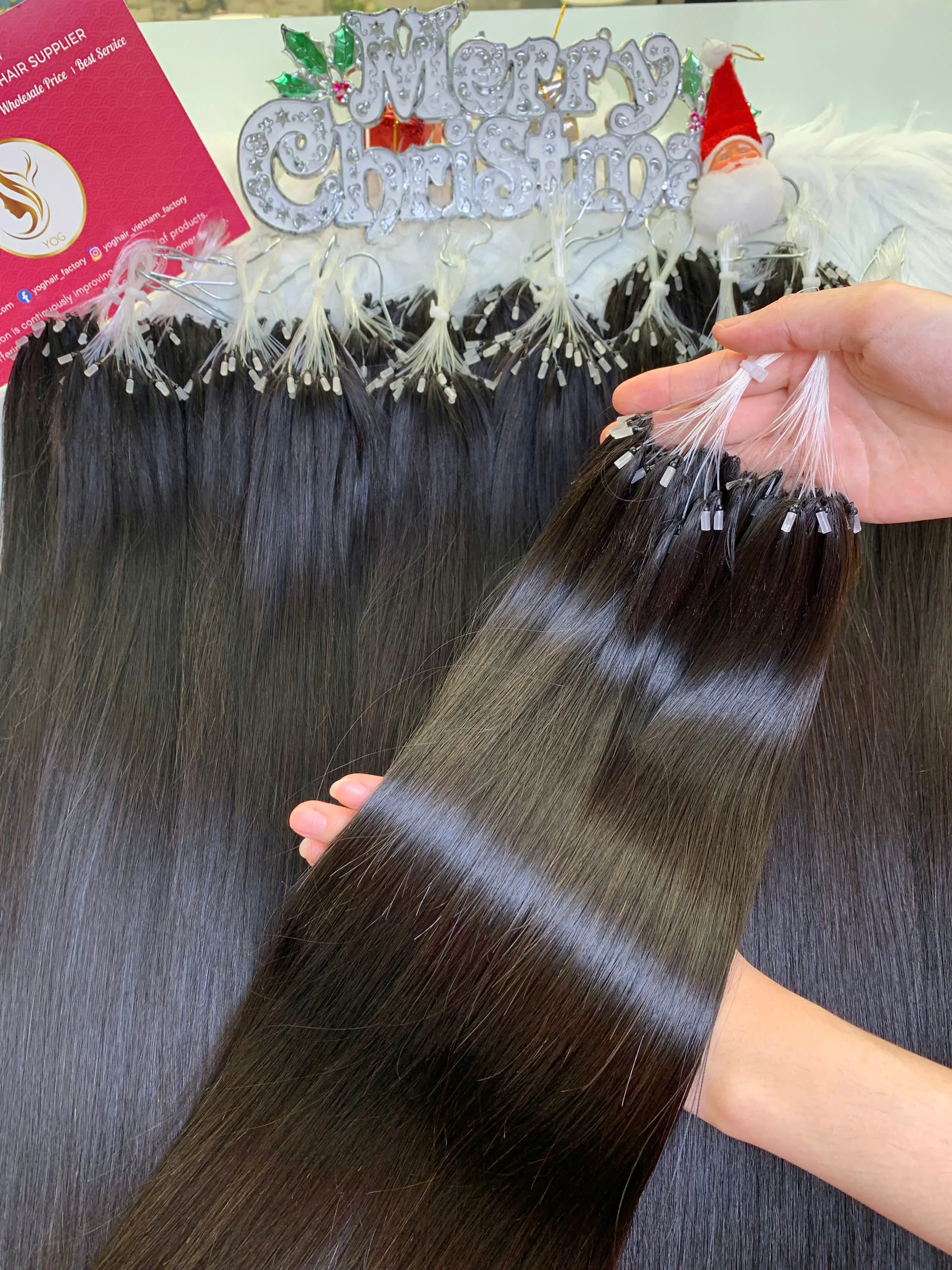 H6 Feather Hair Extensions Natural Color Vietnam Hair