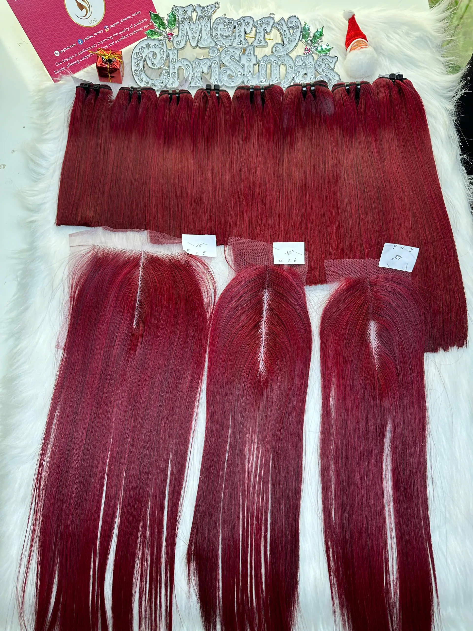 HD Lace Closure Red Color Made From Raw Vietnam Hair
