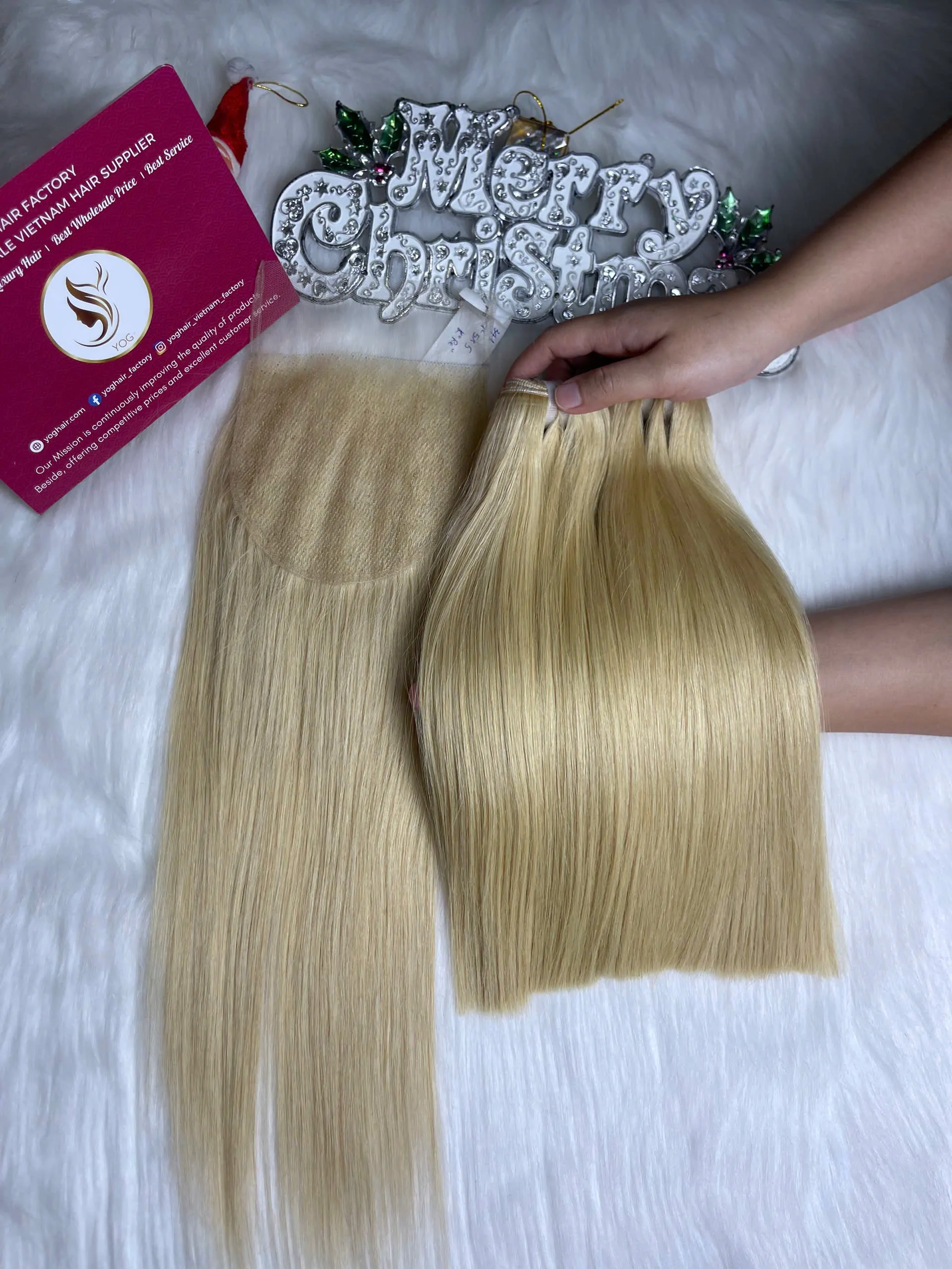 Weft Hair Extensions Blonde Color