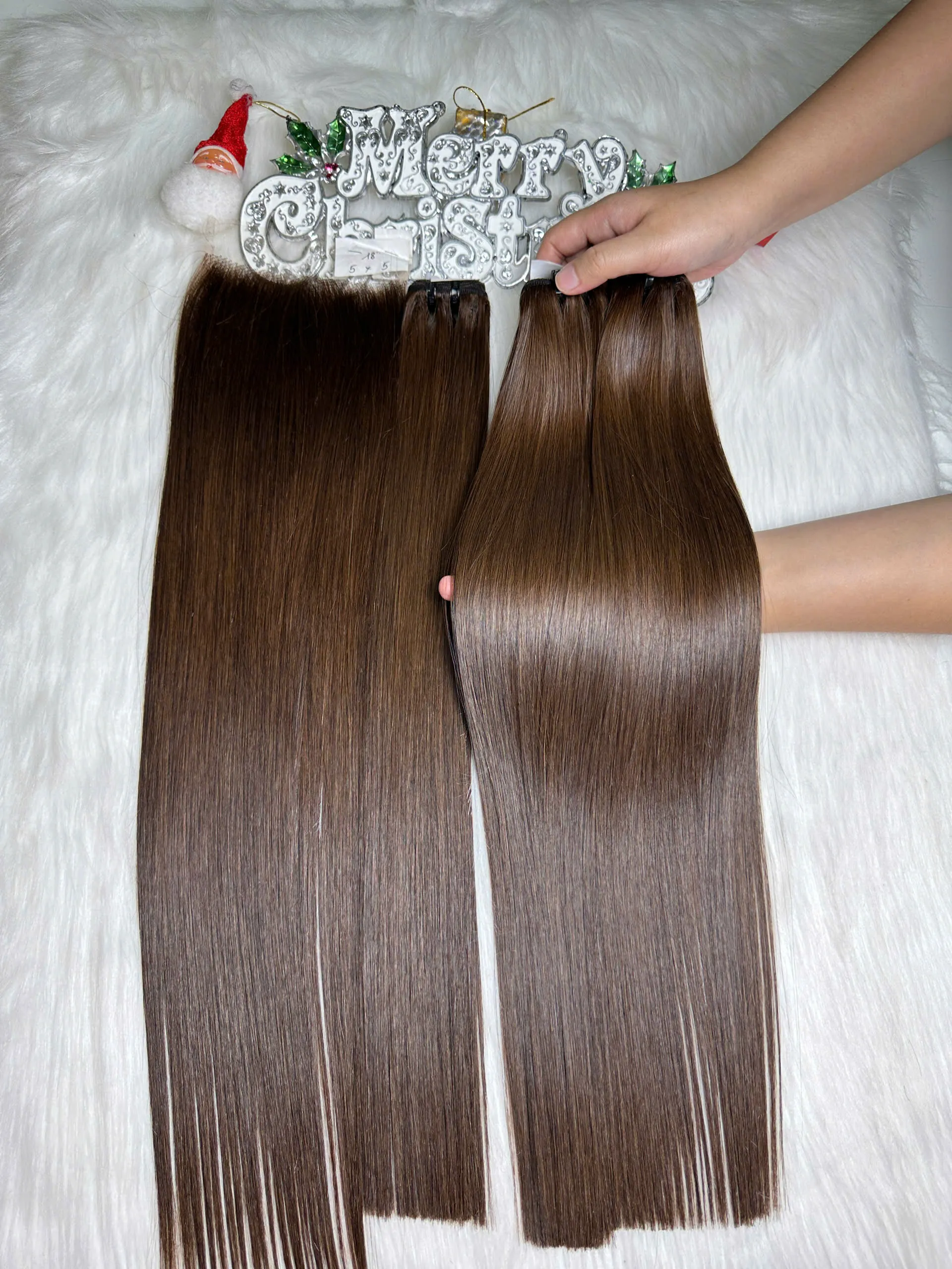 Bone Straight Hair Dark Brown Color Virgin Vietnamese Weft Hair Extensions 2 Bone Straight Hair Dark Brown Color Virgin Vietnam Weft Hair Extensions