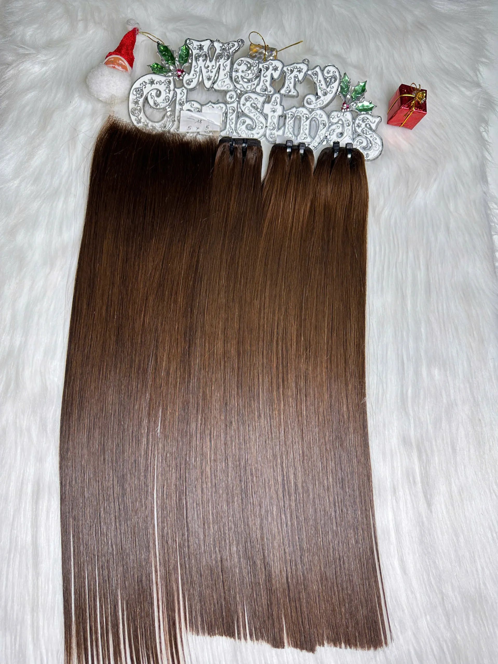Bone Straight Hair Dark Brown Color Virgin Vietnamese Weft Hair Extensions 4 Bone Straight Hair Dark Brown Color Virgin Vietnamese Weft Hair