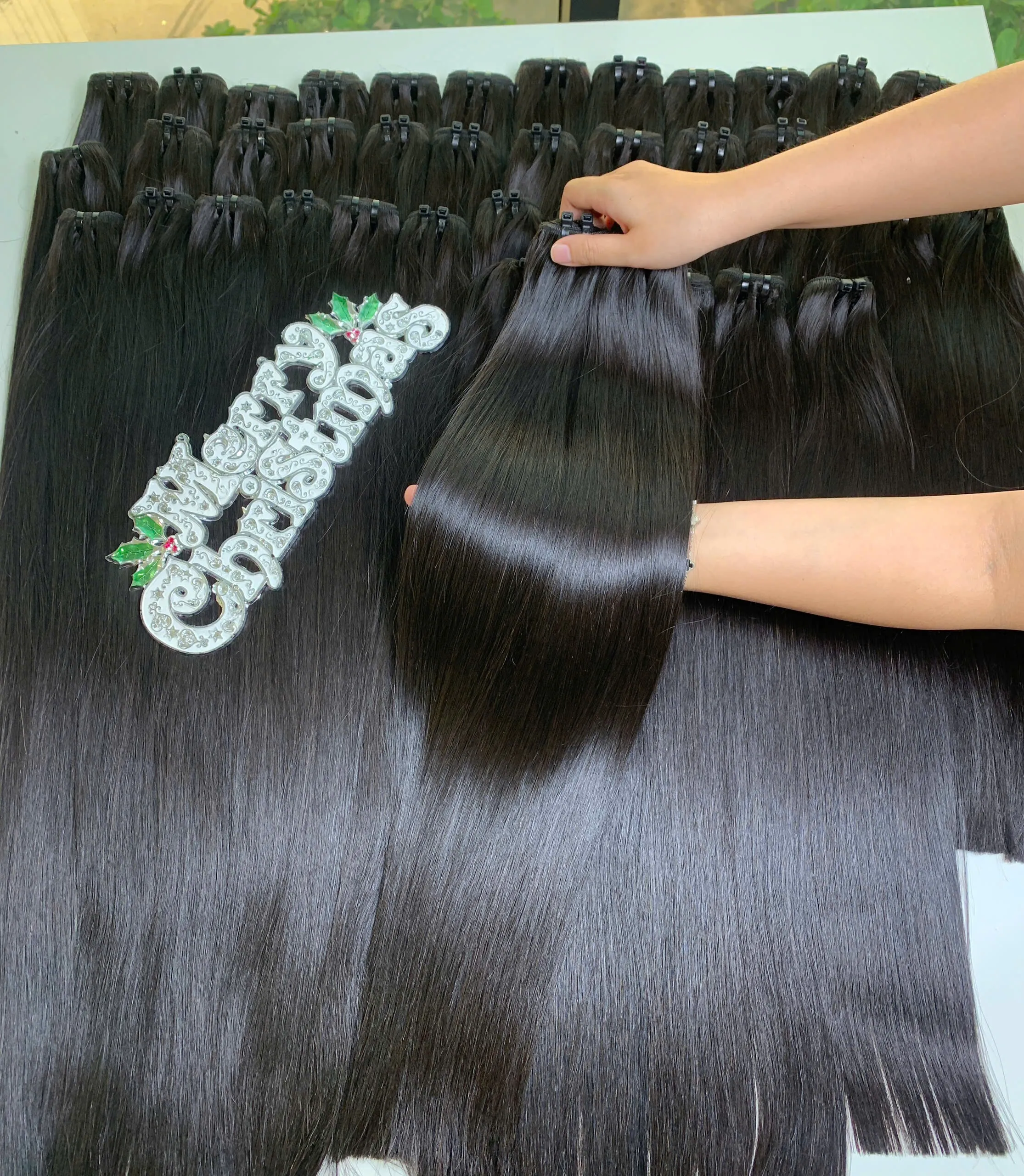 Bone Straight Hair Natural Color Virgin Vietnamese Weft Hair Extensions 3 Bone Straight Hair Natural Color Virgin Vietnam Weft Hair Extensions