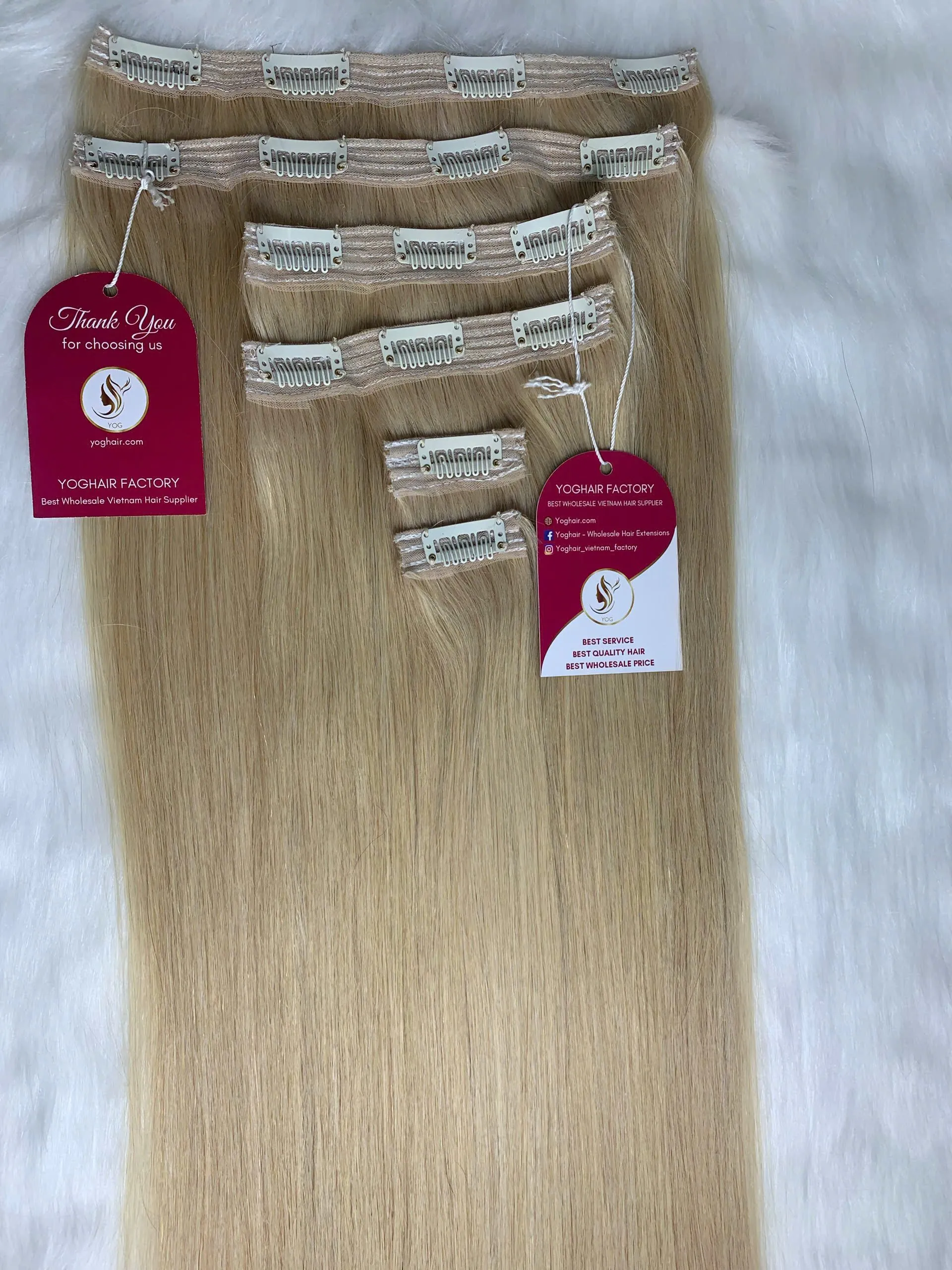 Clip In Hair Extensions Ombre Blonde Color Super Quality Vietnamese Hair 5 Clip In Hair Extensions Ombre Blonde Color Super Quality