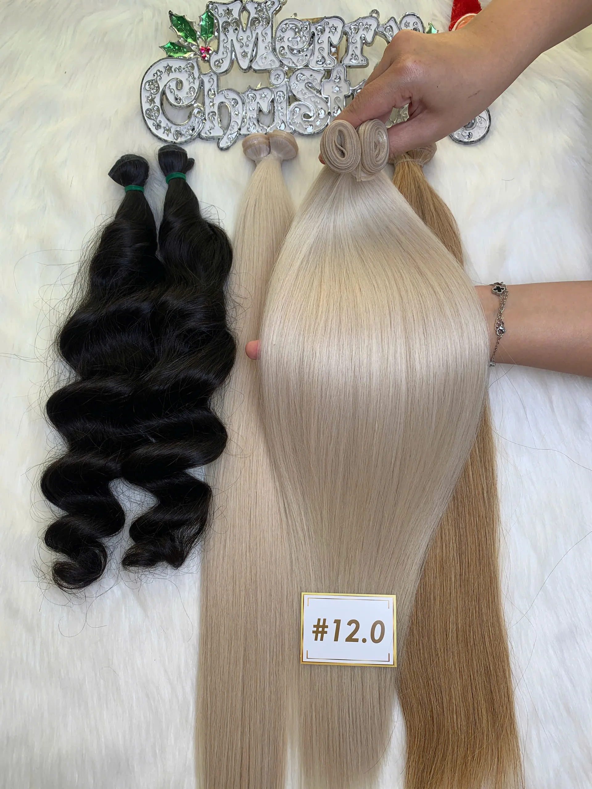 Double Layer Genius Weft Hair Extensions #12.0 Color Vietnamese Hair 1 Double Layer Genius Weft Hair Extensions #12.0 Color Vietnamese Hair