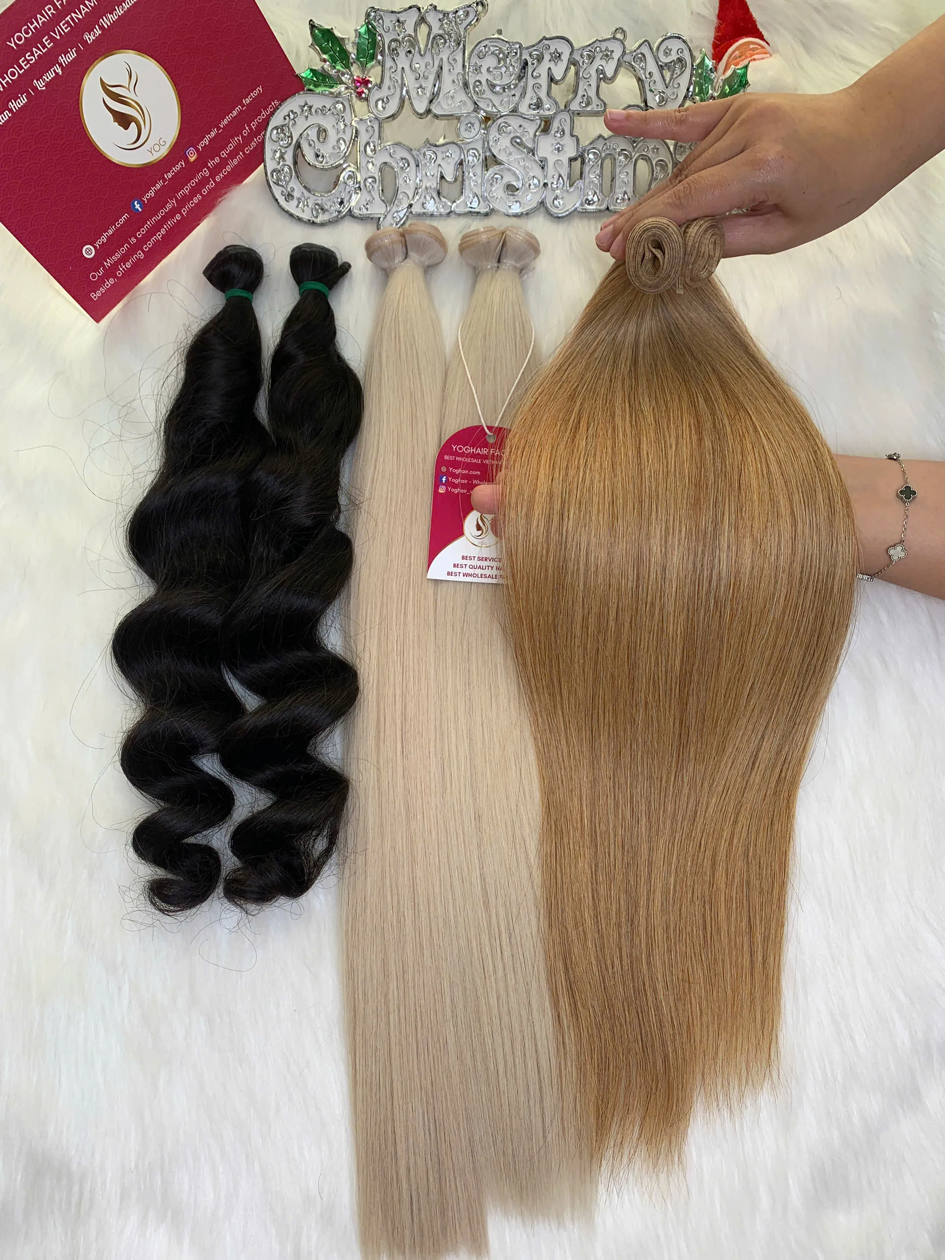 Double Layer Genius Weft Hair Extensions #6 Color Vietnamese Hair