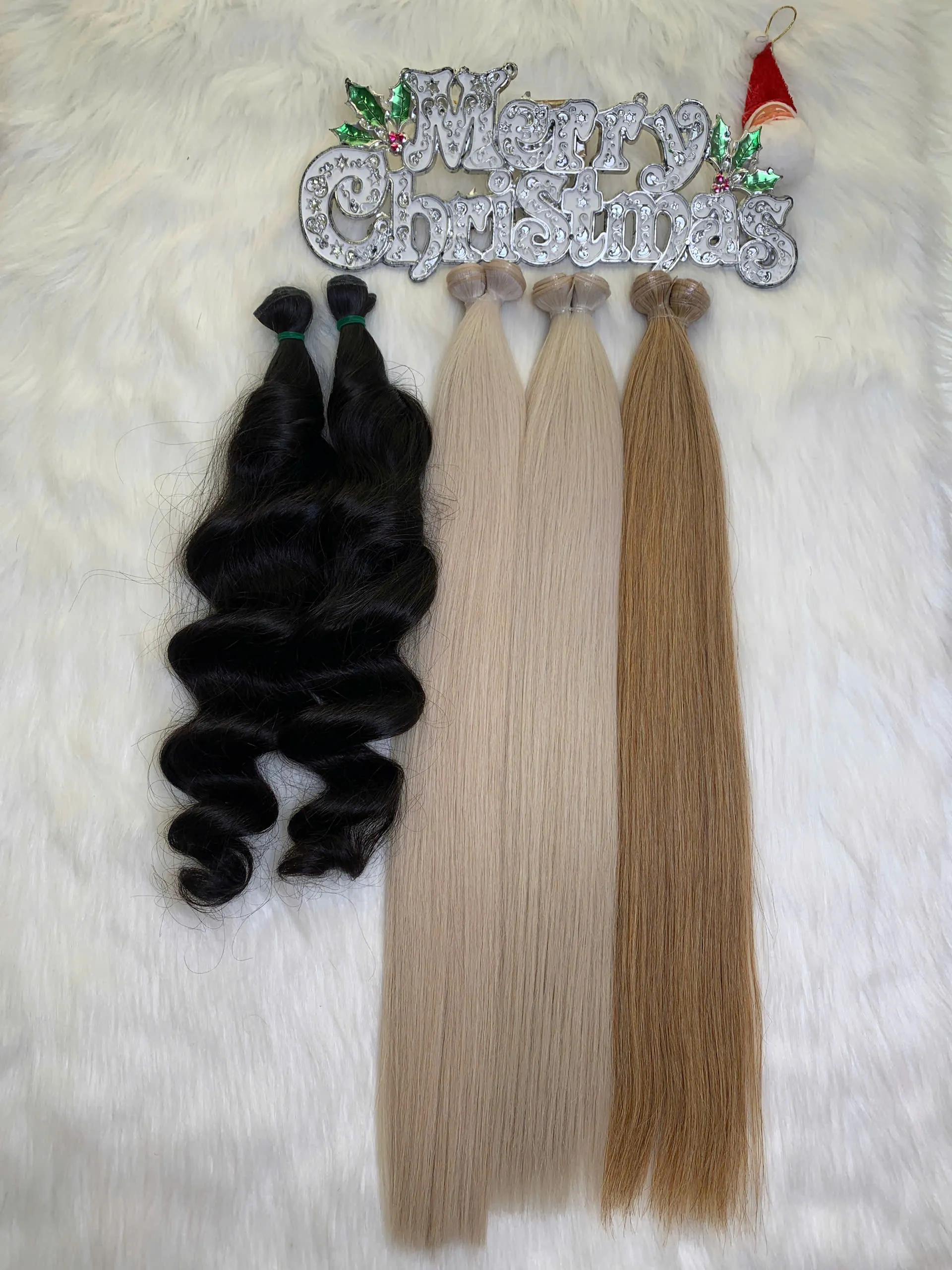 Double Layer Genius Weft Hair Extensions Natural Color Hair