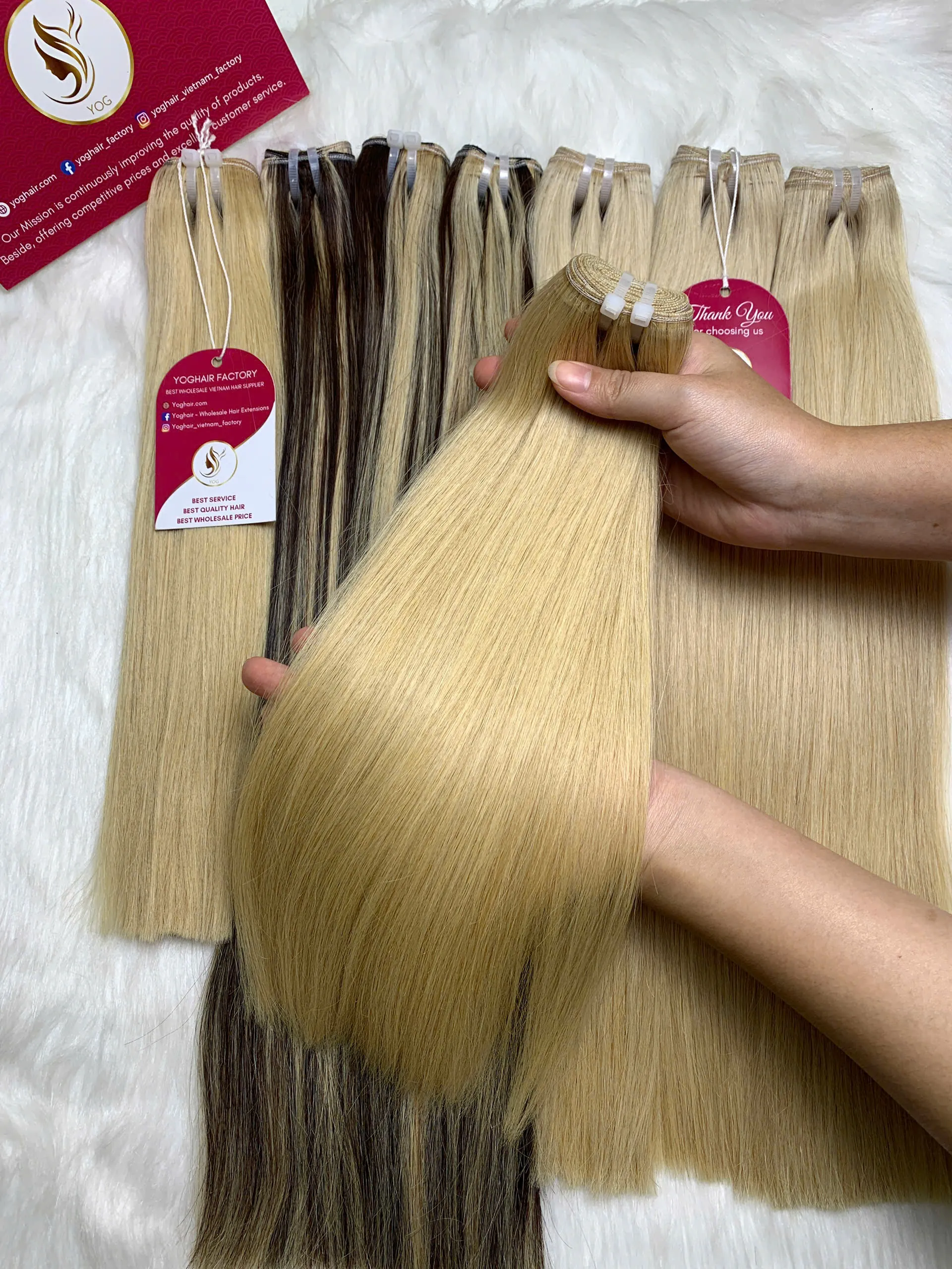 Weft Hair Extensions Bone Straight Hair #613 Color Raw Vietnamese Hair 1 Weft Hair Extensions Bone Straight Hair #613 Color Raw Vietnamese Hair