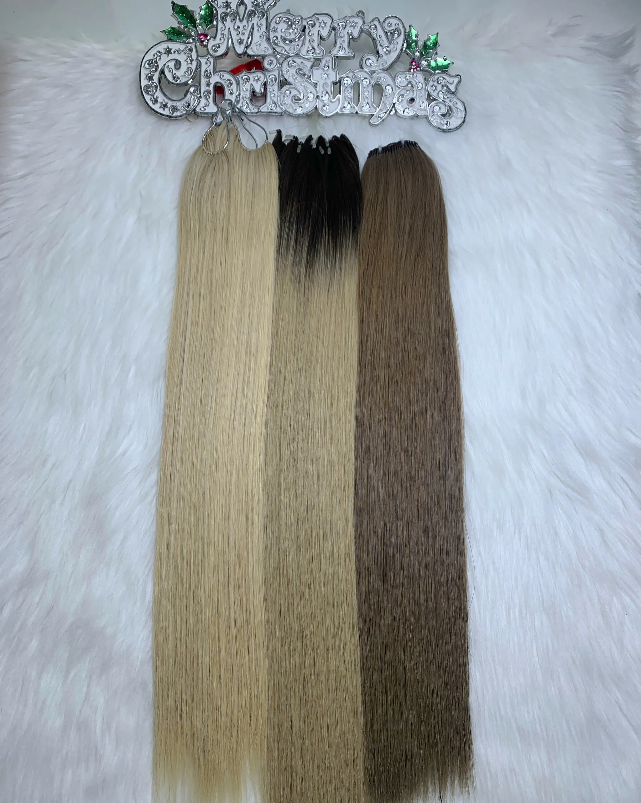 H6 Feather Hair Extensions Ombre Blonde Color Raw Vietnamese Hair Quality 3 H6 Feather Hair Extensions Ombre Blonde Color Raw Vietnamese Hair Quality