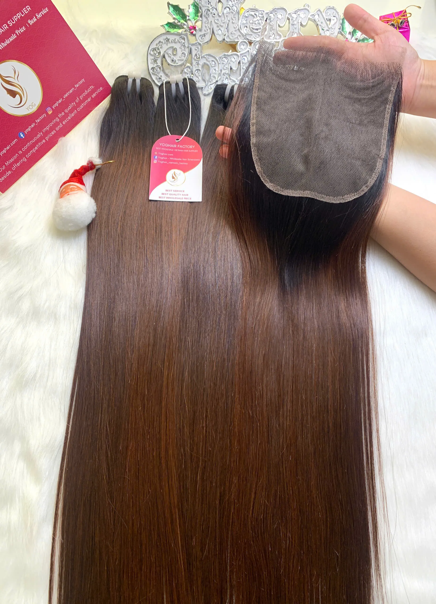 HD Lace Frontal 5×5 Bone Straight Dark Brown Color Vietnamese Hair