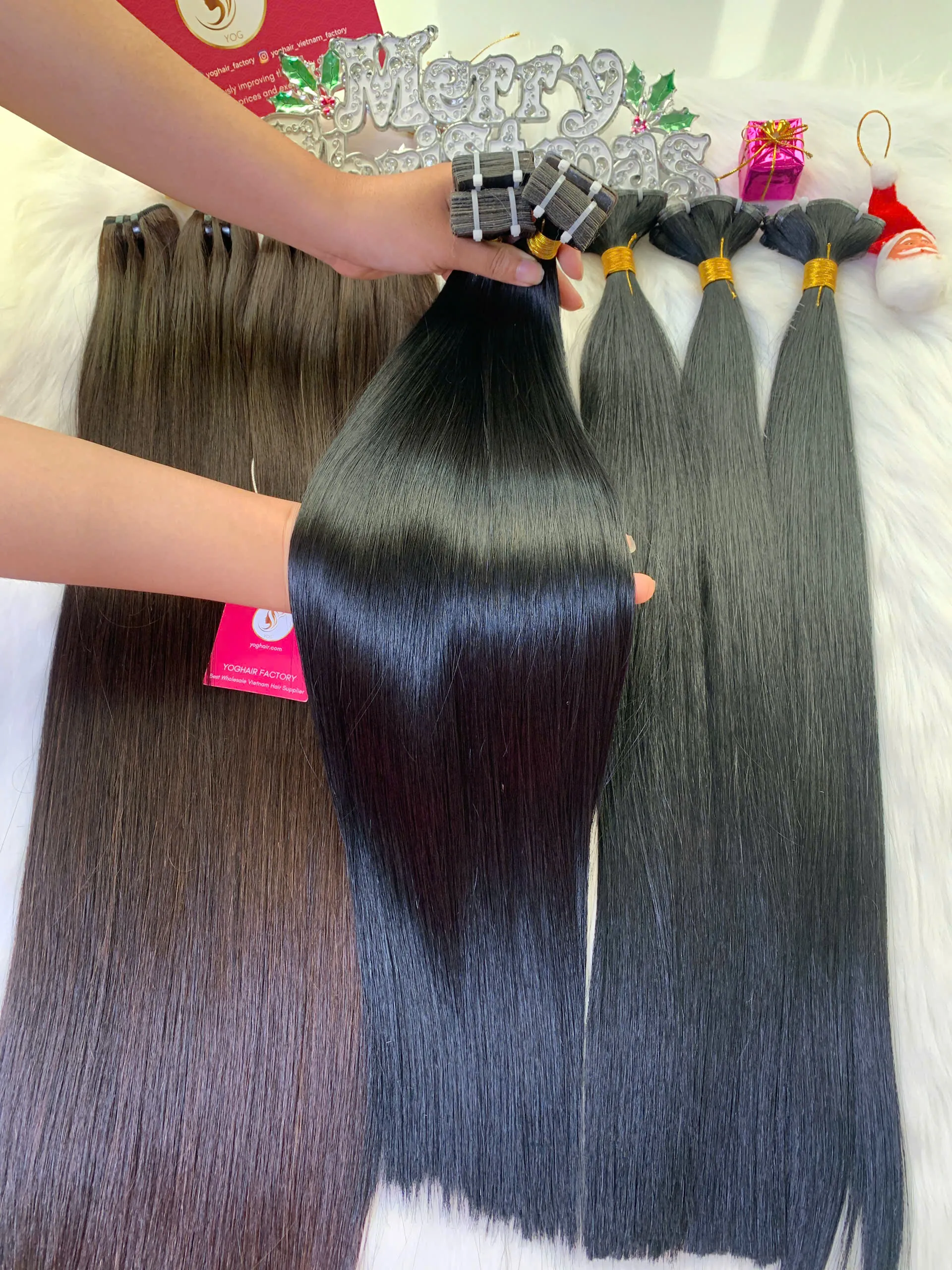 Tape In Hair Extensions Seamless Natural Color Raw Vietnamese Hair