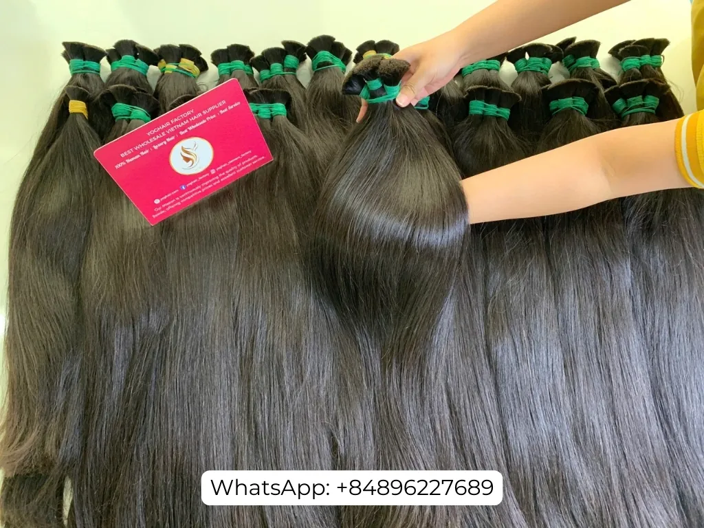 Create a Variety of Hairstyles with Double Drawn Vietnamese Hair 1 Double drawn Vietnamese hair thickness from root to tip