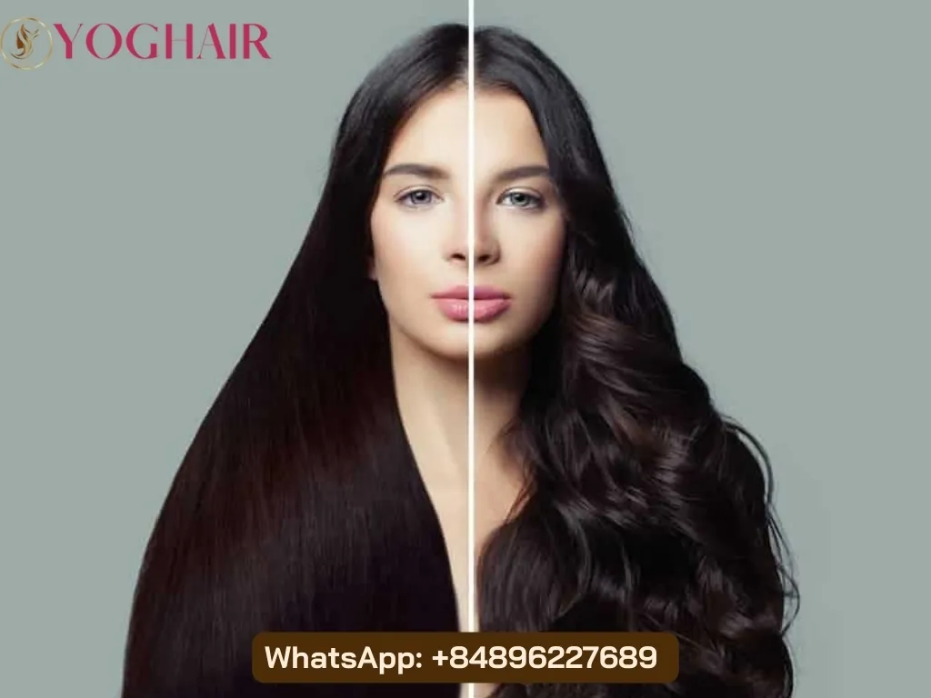 Double Drawn Hair: Unlock The Secret To Fuller, Natural Extensions 6 Curly vs. Straight Double Drawn Hair AT YOGHAIR