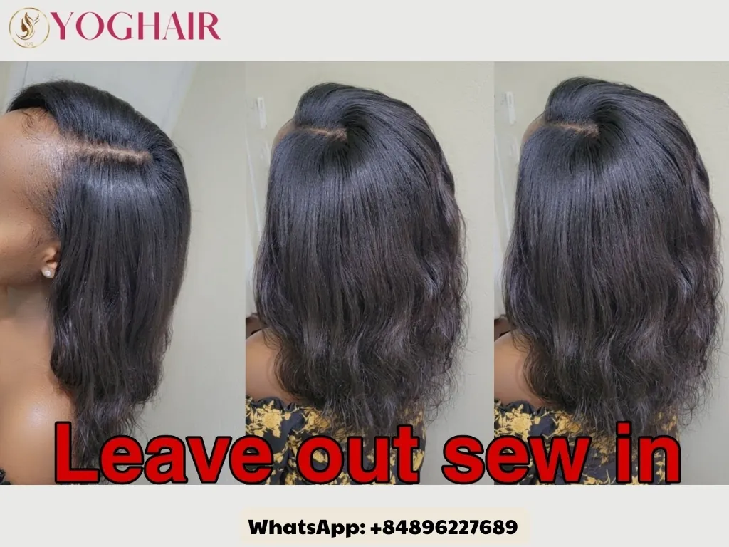 How Many Bundles Do I Need For A Full Head? 6 Sew in with leave out hair wig