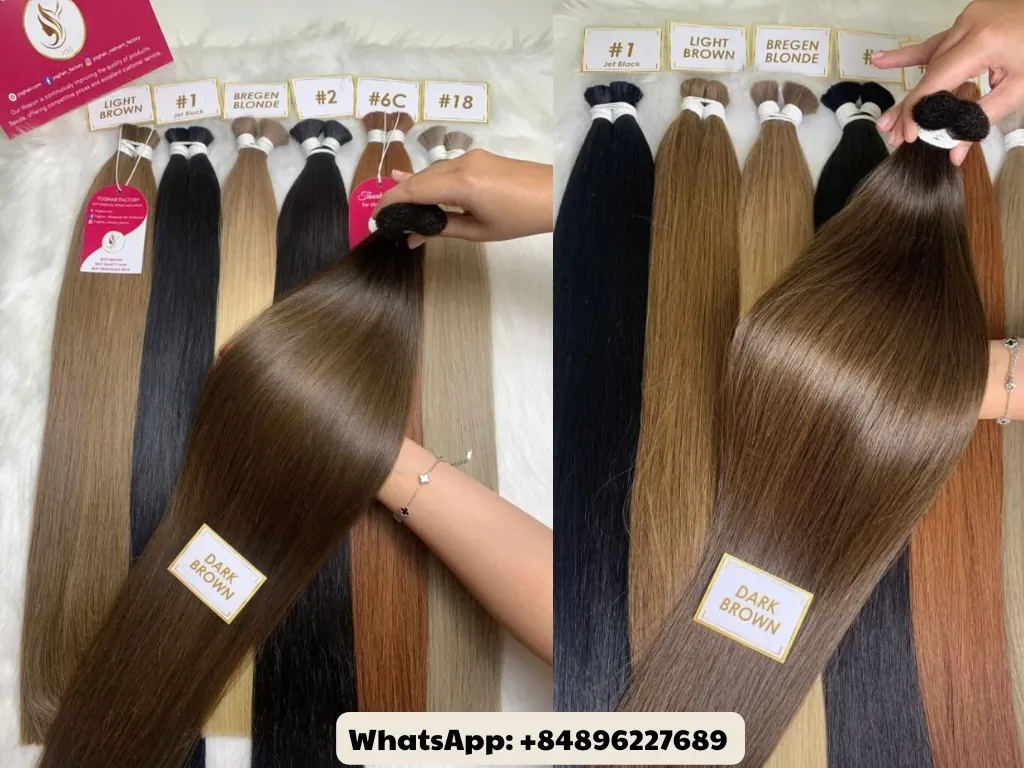 How Many Bundles Do I Need For A Full Head? 3 Straight hair bundles at YOGHAIR