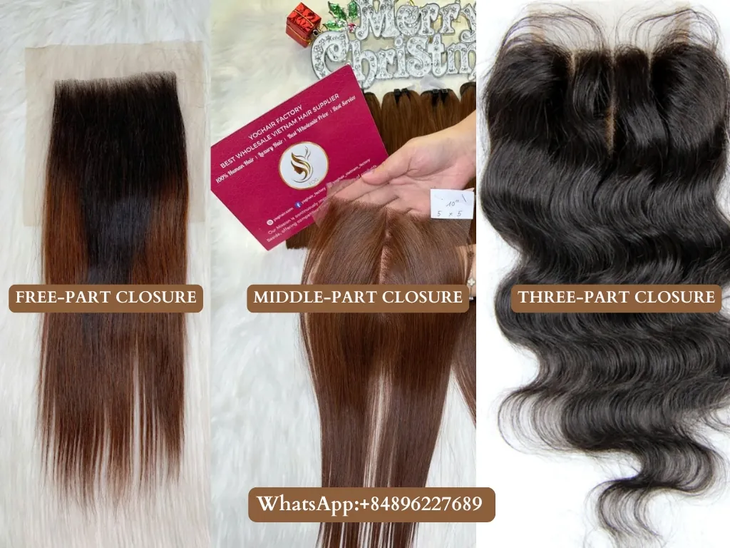 Bundle Hair Types Guide: Best Human Hair Bundles & Styling Tips 8 Free-part vs Middle-part vs Three-part closure
