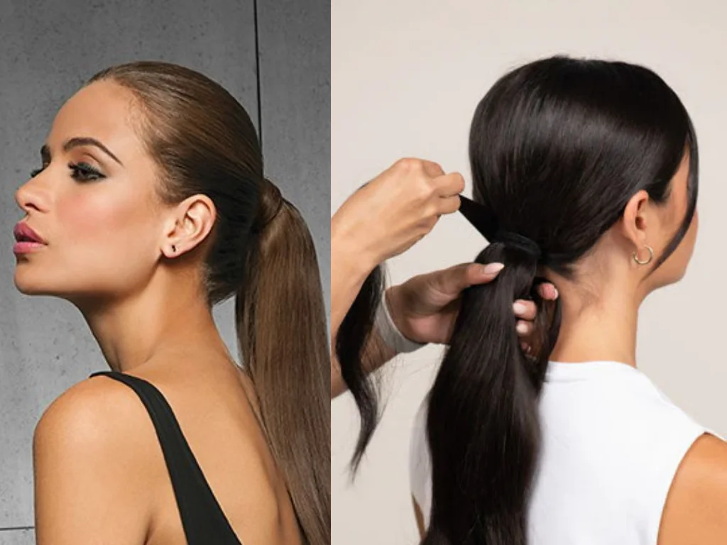 16 Inch Hair Length Guide: How Long It Is & Who It’s Best For 4 Low ponytail looks effortlessly elegant on 16 inch hair