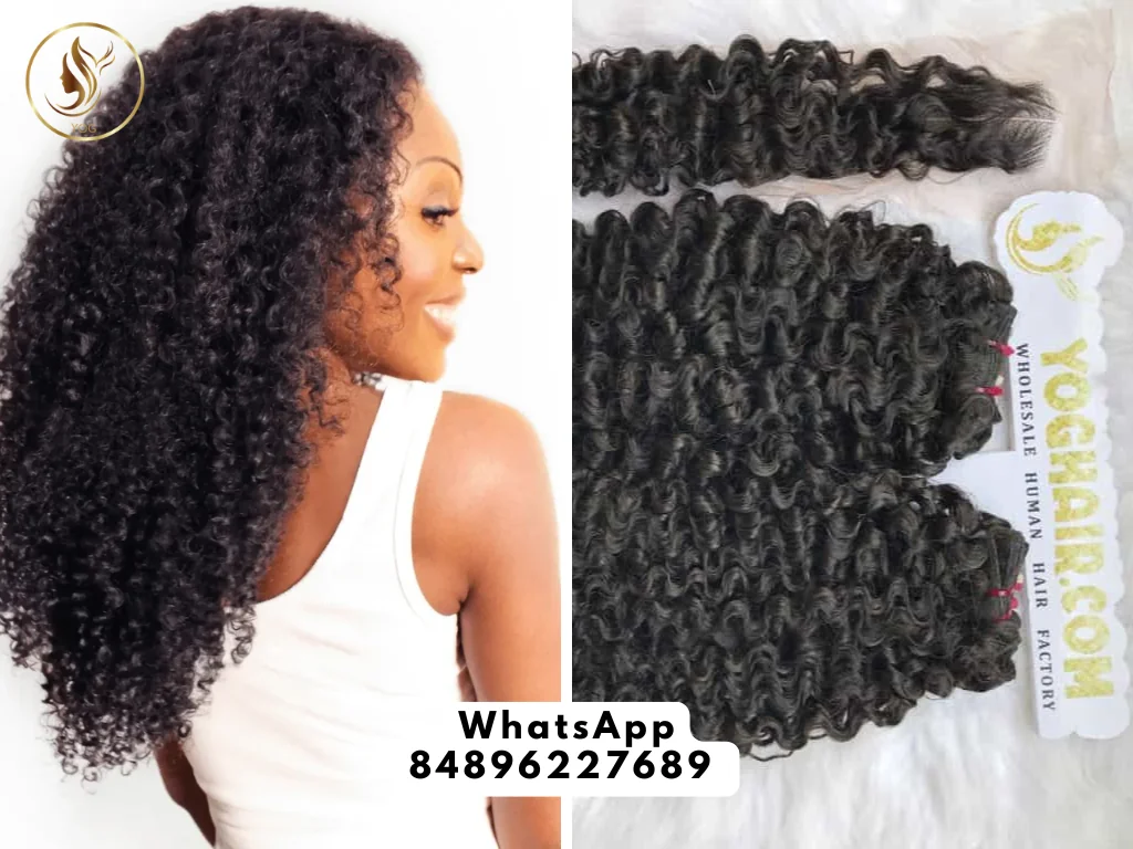 Kinky curly textures feature tight, springy curls 