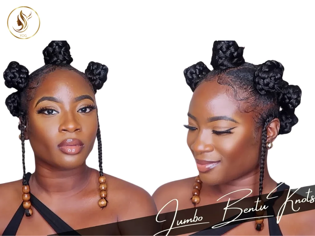 These larger knots give a looser, more relaxed curl pattern