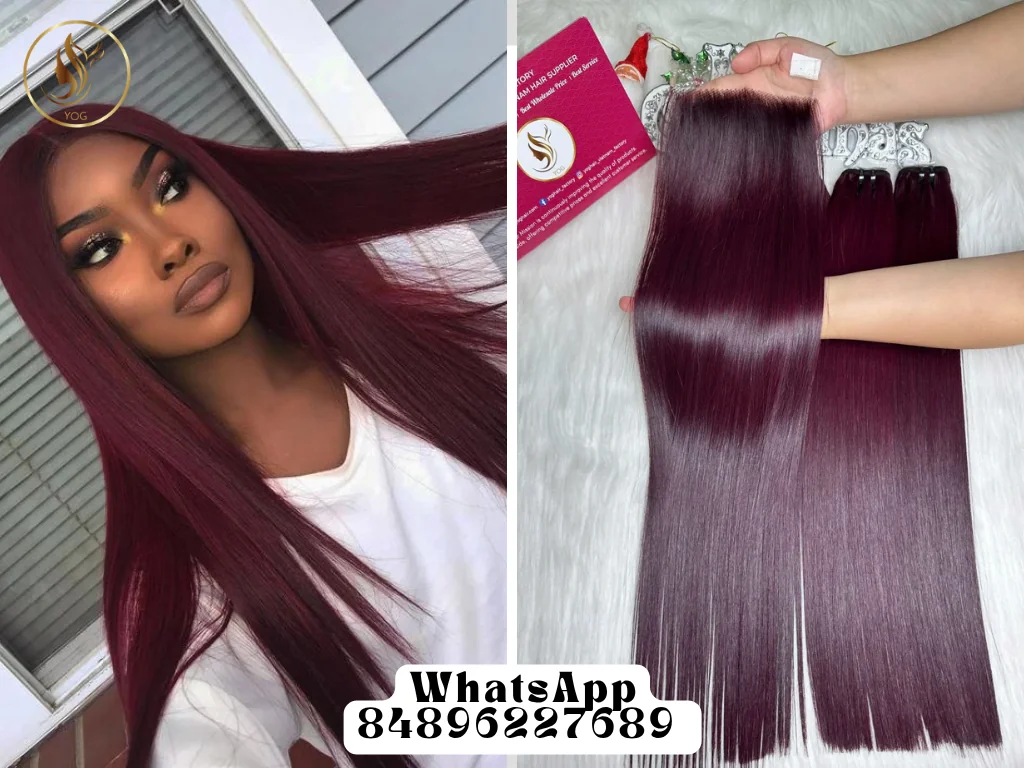 Stunning Dark Burgundy Hair on Dark Skin: Bold & Elegant Look 2 Dark burgundy hair is a deep, rich shade that blends the intensity of dark red