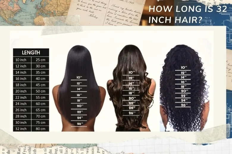 How Long is 32 Inch Hair? The Ultimate Guide to Extra-Long Extensions 2 32-inch hair follows standardized measurements, crucial to understand before buying.