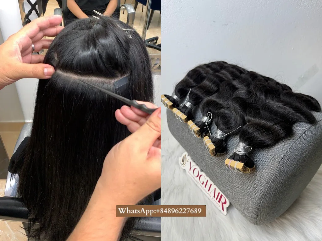 Are Tape In Extensions Bad for Your Hair? The Truth and Expert Advice 8 Trying premium tape in hair extensions best for thin hair at Yoghair